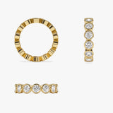 2.95 ctw 14k Bezel Setting Full Eternity Round Lab Grown Diamond Ring - Camila  Ferkos Fine Jewelry