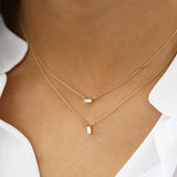 14k Gold Baguette Diamond Necklace  Ferkos Fine Jewelry