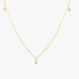 14k 5 Diamond Dangle Necklace 14K Gold Ferkos Fine Jewelry