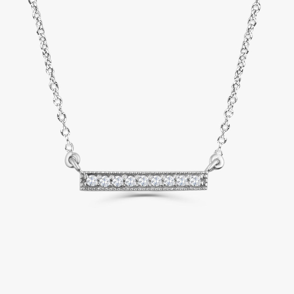 Forzieri 0.03 ct Diamond Bar Pendant Necklace at FORZIERI Canada