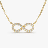 14K Gold Diamond Infinity Necklace 14K Gold Ferkos Fine Jewelry