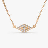 14K Gold Diamond Evil Eye Necklace 14K Rose Gold Ferkos Fine Jewelry