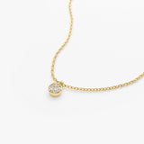 14K Gold Diamond Solitaire on a Bail  Ferkos Fine Jewelry