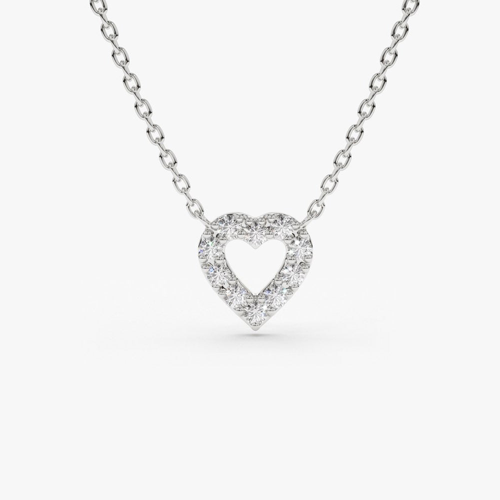 Fake diamond heart necklace Clearance