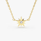 14K Gold Single Diamond Star Necklace 14K Gold Ferkos Fine Jewelry
