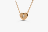 14K Gold Starburst Heart Necklace 14K Rose Gold Ferkos Fine Jewelry