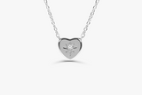14K Gold Starburst Heart Necklace 14K White Gold Ferkos Fine Jewelry