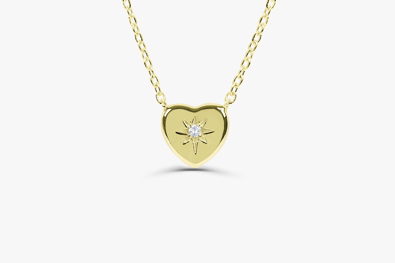 14K Gold Starburst Heart Necklace 14K Gold Ferkos Fine Jewelry