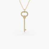 14K Gold Diamond Key Charm Necklace  Ferkos Fine Jewelry
