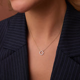 14K Gold Diamond Sun Circle Necklace  Ferkos Fine Jewelry