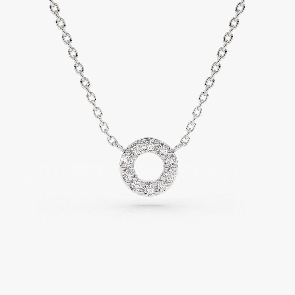 14K Gold Mini Diamond Circle Necklace – Ferkos Fine Jewelry