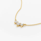 14K Gold Classic Trio Diamond Necklace  Ferkos Fine Jewelry