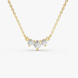 14K Gold Classic Trio Diamond Necklace 14K Gold Ferkos Fine Jewelry