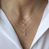 14K 0.20-0.50 ctw Prong Setting Diamond Solitaire Necklace  Ferkos Fine Jewelry