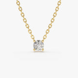 14K 0.20-0.50 ctw Prong Setting Diamond Solitaire Necklace 14K Gold Ferkos Fine Jewelry