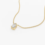 14K Gold Pear Shape Diamond Solitaire Necklace  Ferkos Fine Jewelry