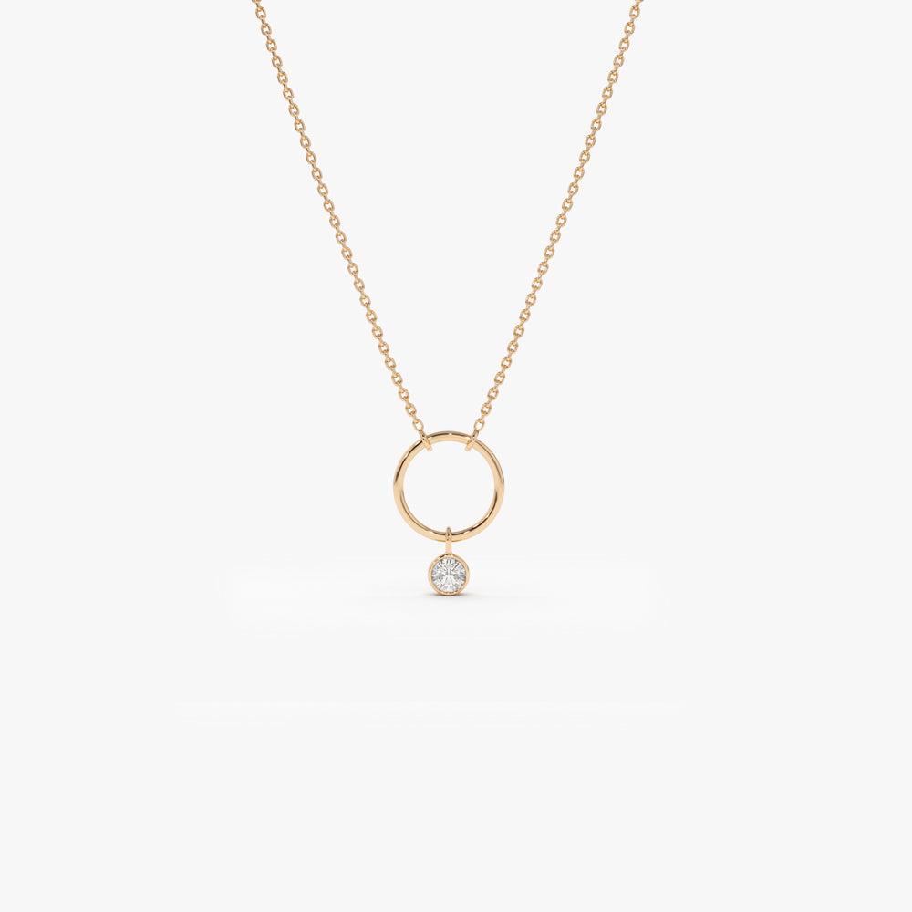 14k Gold Eternal 20mm Ouroboros Snake with Diamond Eyes Necklace –  Starflower Design