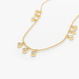 14K Gold 9 Diamond Dangle Necklace  Ferkos Fine Jewelry