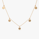 14k Coin Disc Choker Necklace 14K Rose Gold Ferkos Fine Jewelry