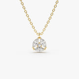 14K Marquise Diamond Cluster Necklace 14K Gold Ferkos Fine Jewelry