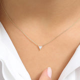14K Gold Triangle Cut Diamond Solitaire Necklace  Ferkos Fine Jewelry