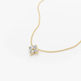 14K Gold Diamond Clover Necklace  Ferkos Fine Jewelry