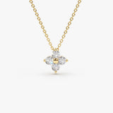 14K Gold Diamond Clover Necklace 14K Gold Ferkos Fine Jewelry