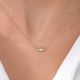14k  Art Deco Trio Diamond Necklace  Ferkos Fine Jewelry