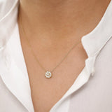 14k Floral Diamond Pendant  Ferkos Fine Jewelry