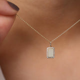 14K Gold Diamond Tag Initial Necklace  Ferkos Fine Jewelry