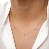 14k Dangling Diamond Solitaire Necklace  Ferkos Fine Jewelry