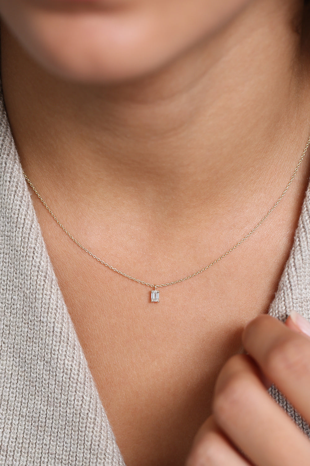 14k Emerald Cut Diamond Solitaire  Ferkos Fine Jewelry