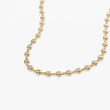 14K Gold Bezel Setting Diamond Tennis Necklace  Ferkos Fine Jewelry