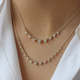 14k 0.85 ctw Solitaire Diamond Graduating Necklace  Ferkos Fine Jewelry