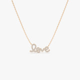 14k Gold Diamond Love Necklace 14K Rose Gold Ferkos Fine Jewelry