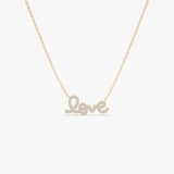 14k Gold Diamond Love Necklace 14K Gold Ferkos Fine Jewelry