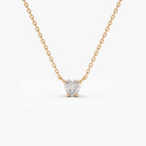 14k Heart-Shape Diamond Necklace 14K Rose Gold Ferkos Fine Jewelry