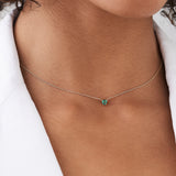 14k Heart-Shape Emerald Necklace  Ferkos Fine Jewelry