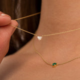 14k Heart-Shape Diamond Necklace  Ferkos Fine Jewelry
