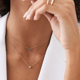 14k Heart-Shape Emerald Necklace  Ferkos Fine Jewelry