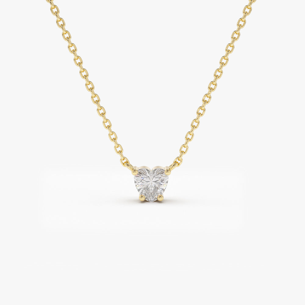 14k Heart-Shape Diamond Necklace 14K Gold Ferkos Fine Jewelry