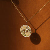 14K Evil Eye Diamond Medallion Necklace  Ferkos Fine Jewelry
