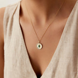 14K Emerald and Diamond Medallion Necklace  Ferkos Fine Jewelry