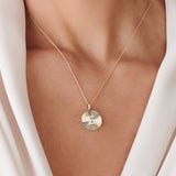 14k Sparkle Disc Diamond Initial Necklace  Ferkos Fine Jewelry