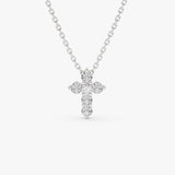 14k Large Diamond Cross 14K White Gold Ferkos Fine Jewelry