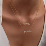 14k Diamond Script Mama Necklace  Ferkos Fine Jewelry