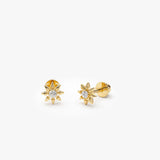 14k Gold Star Diamond Helix Piercing  Ferkos Fine Jewelry