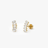 14k Curved Baguette Helix Piercing  Ferkos Fine Jewelry