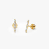 14k Diamond Bar Helix Piercing  Ferkos Fine Jewelry