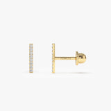 14k Diamond Bar Helix Piercing 14K Gold Ferkos Fine Jewelry